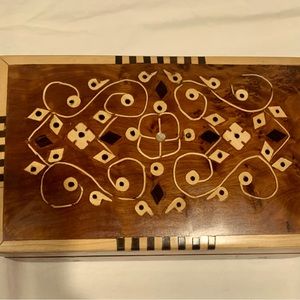 Handcrafted Moroccan Juniper Wood Jewelry Box